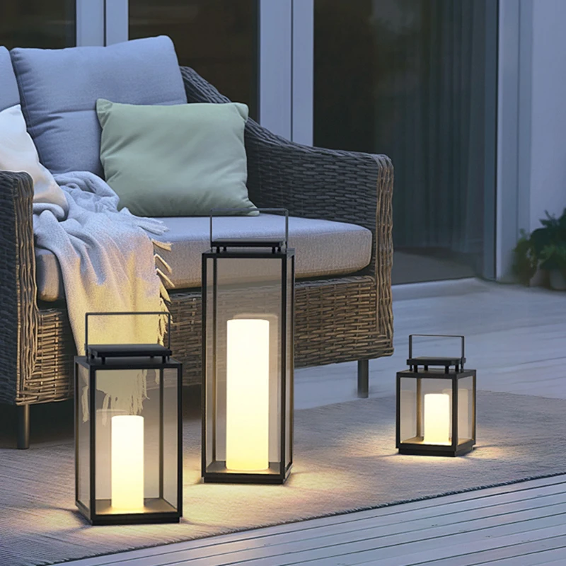 مصباح أرضي مضيء للفناء يعمل بالطاقة الشمسية وإضاءة خارجية غير تعمل بالطاقة الشمسية ومصباح حديقة خارجي لتزيين الحديقة الخارجية
