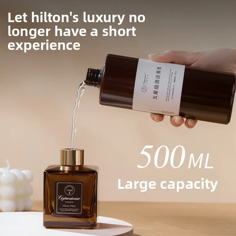 زيت إعادة تعبئة الروائح العلاجية عديمة اللهب سعة 500 مل - عطر طويل الأمد لتنشيط الهواء والاستخدام المنزلي مع الروائح المتعددة