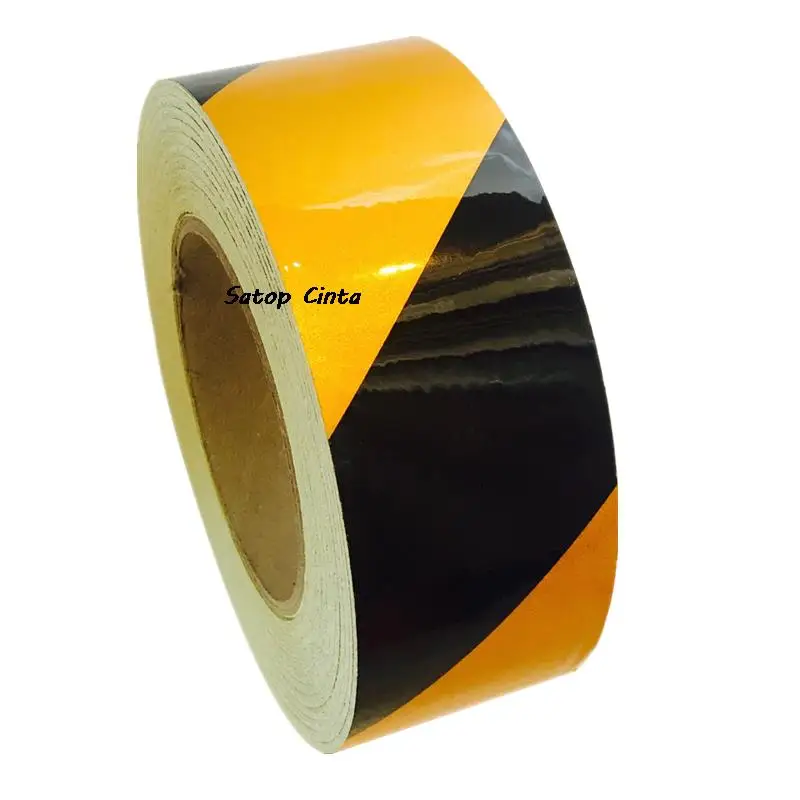 5 سنتيمتر/10 سنتيمتر/15 سنتيمتر/20 سنتيمتر * 5 متر الإعلان الأصفر والأسود حك شريط عاكس ملصق لاصق مقاوم للماء تحذير عاكس للمركبة
