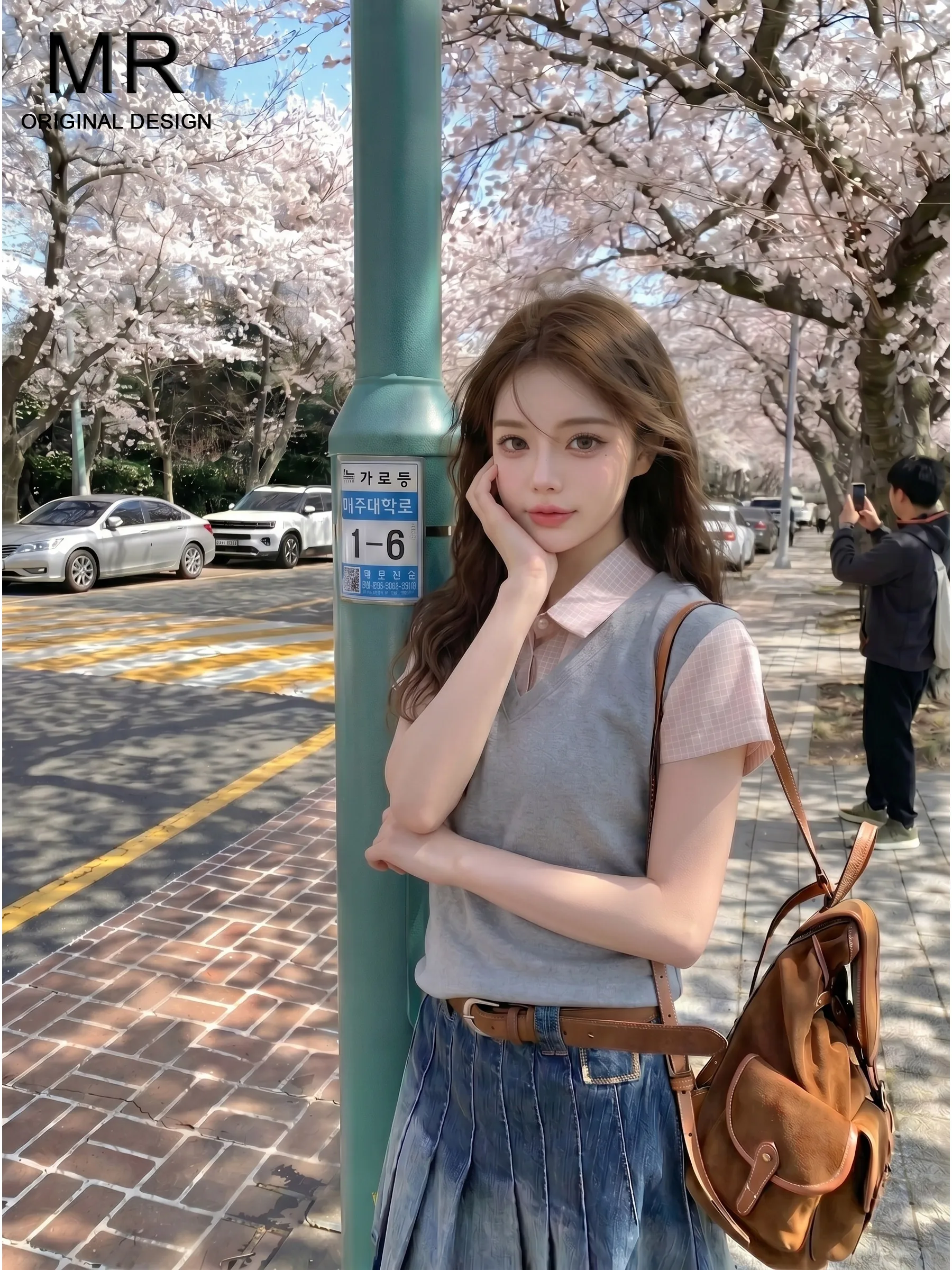 

Gray Plaid Splice Short Sleeve Shirt Women's Slim Fit Summer Waist Cinching Unique Top Casual Style Button Detail Regular Sleeve
