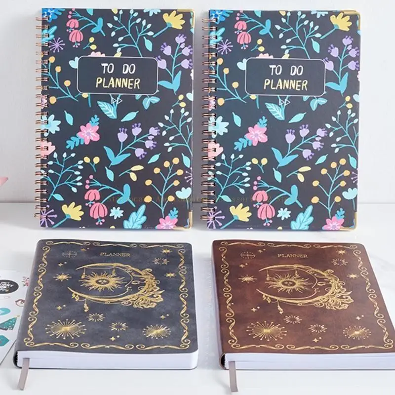 Спиральный планировщик кожаный журнал Botpad Business Notebook Daily Weekly To-Do-List