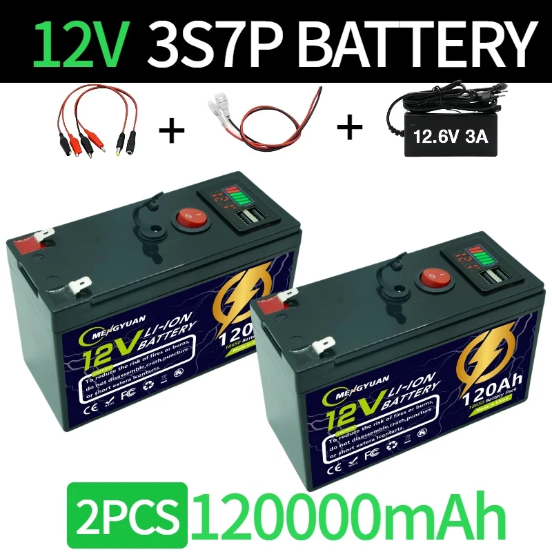 

12V 120Ah Lithium LiFePO4 Deep Cycle Battery4000+ Cycles Rechargeable BatteryLithium Iron Phosphate for Solar/Wind Power