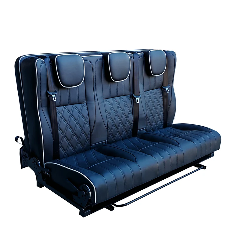

3-Person Leather PU Trifold Folding Comfortable Luxury Customizable RV Seat Bed for MPV Van Motorhomes