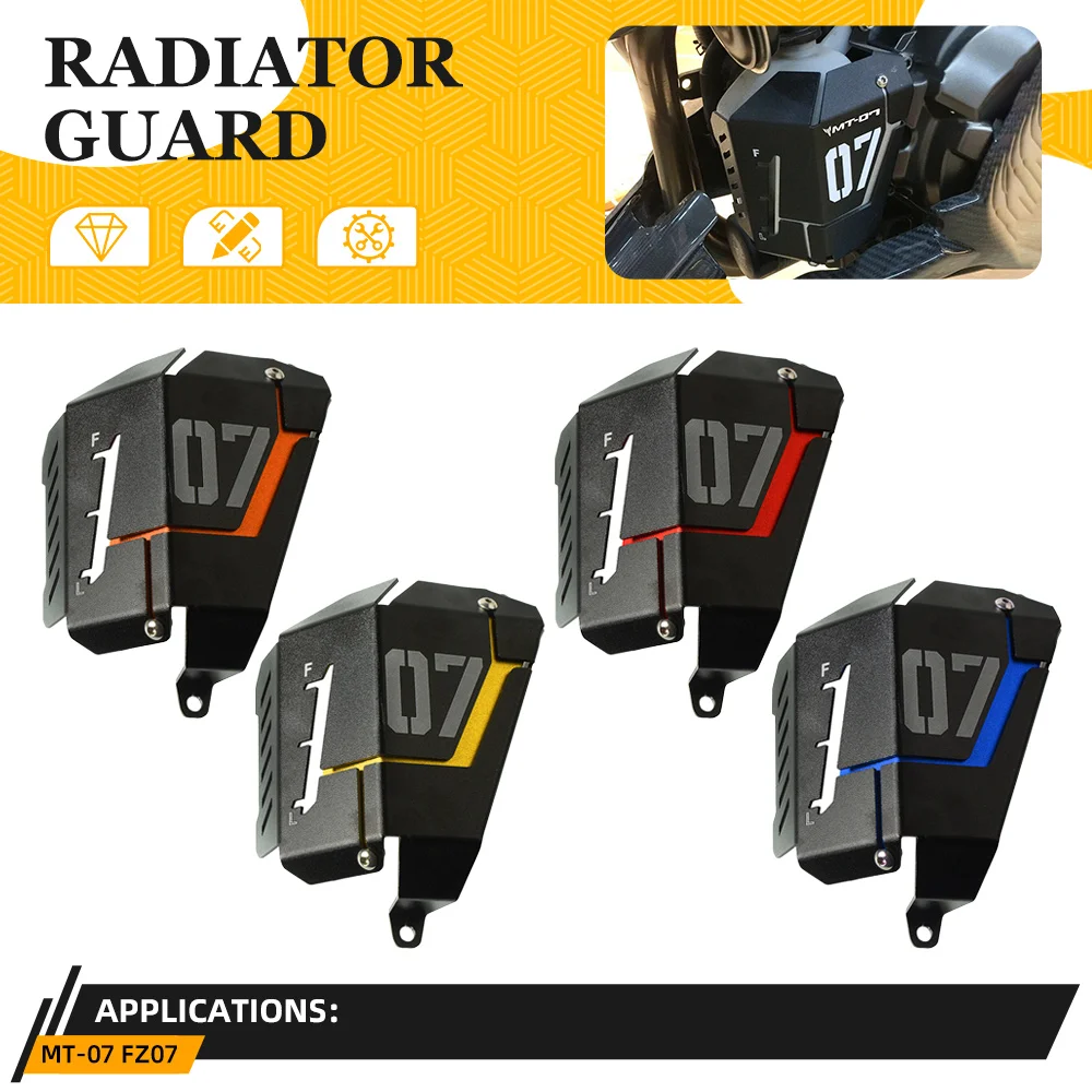 MT 07 Radiator Guard Coolant Recovery Tank Shielding Cover For Yamaha MT-07 MT07 FZ07 FZ 07 2014 2015 2016 2018 2019 2020 2021