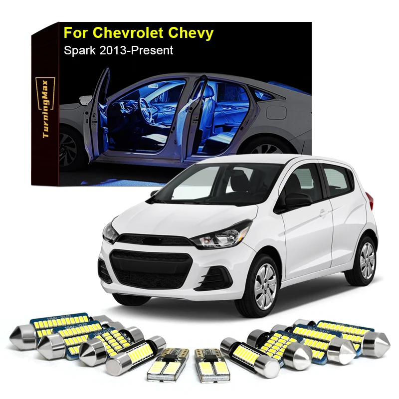 

Canbus, внутреннее освещение, лампочка, ранний свет, комплект для Chevrolet Chevy Spark 2013-Now, Купольные внутренние лампы для багажника