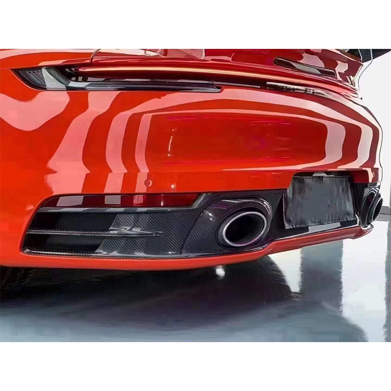 Suitable for 2019-2023 Porsche 911 Carrera modified , dry carbon fiber sports standard version rear lip view 3