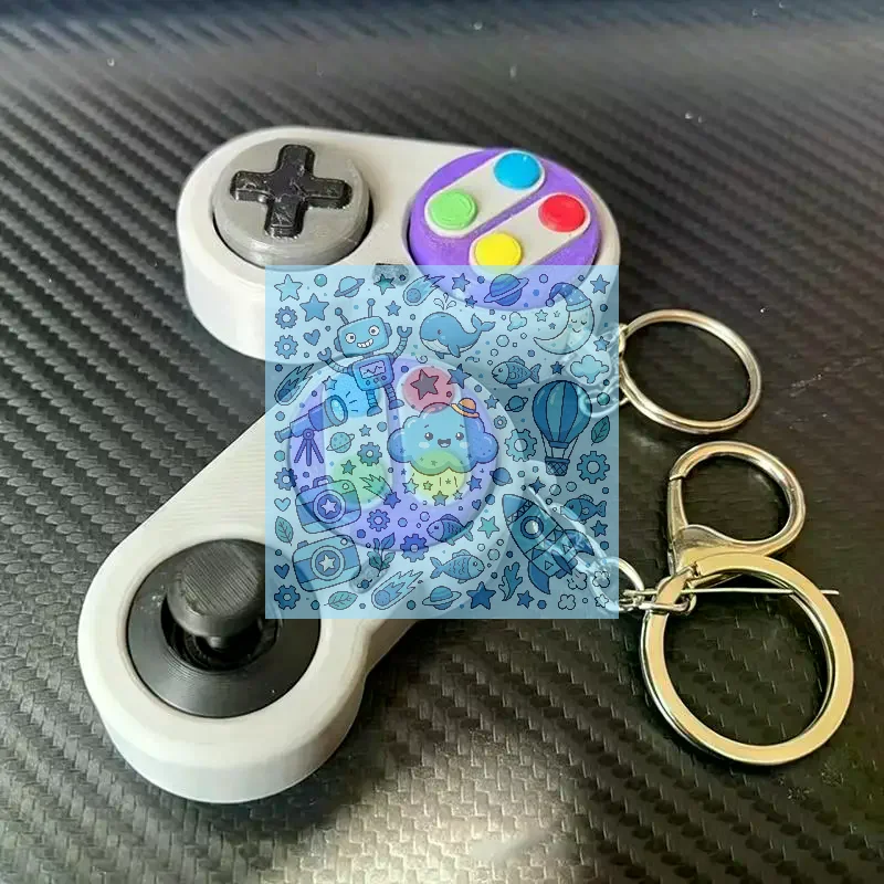 2 Grid Fidget Clicker Keychain Mini  Bubble Sensory Toy Cute Game Console Stress Relief For Kids Adults Pocket Desk G Toy