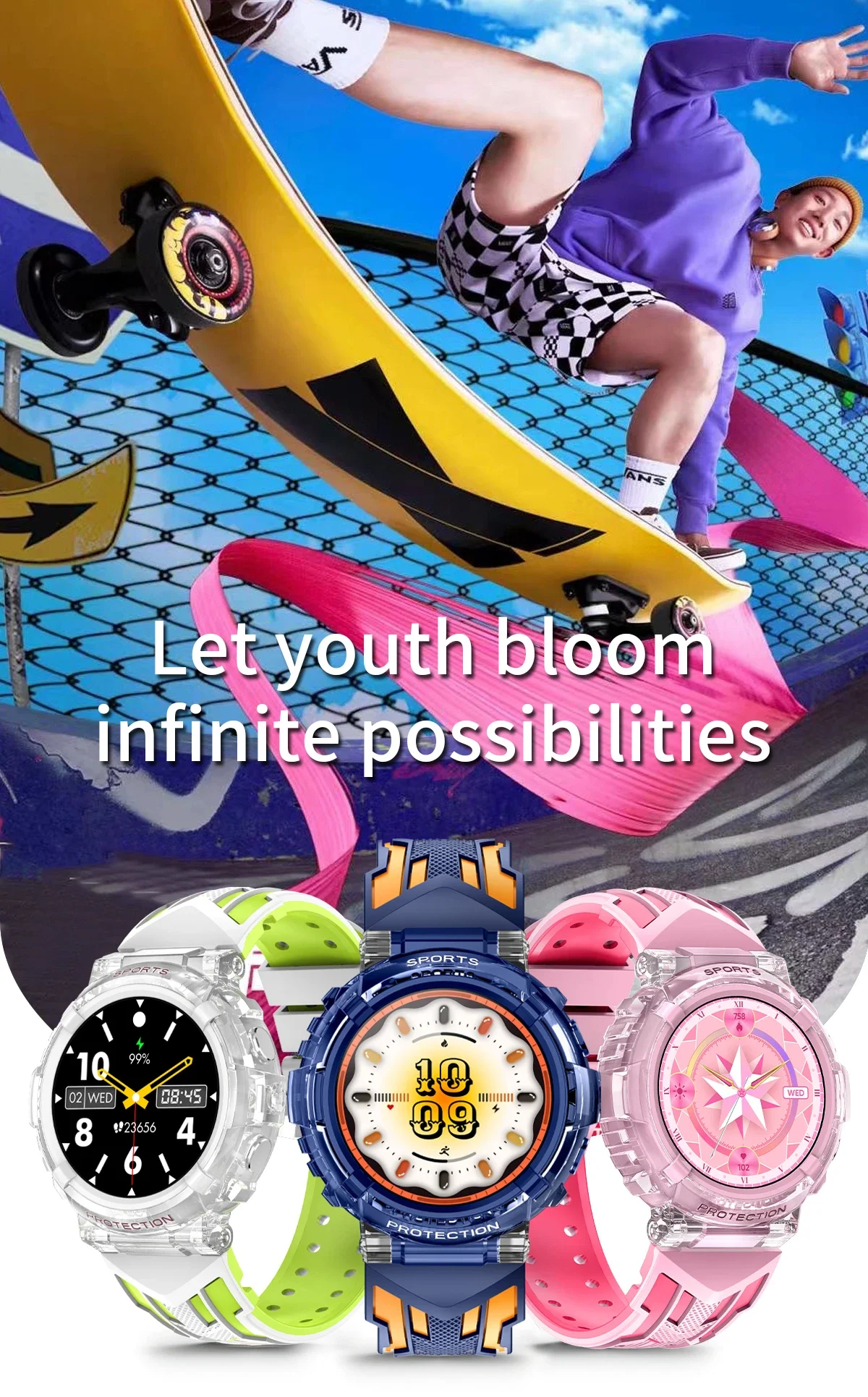 HT25 Fashion Crystal Shell Smartwatch Uitgerust met LED-zaklamp Heren Dames Waterdicht Gezondheidstesten Bluetooth Smart Watch Nieuw