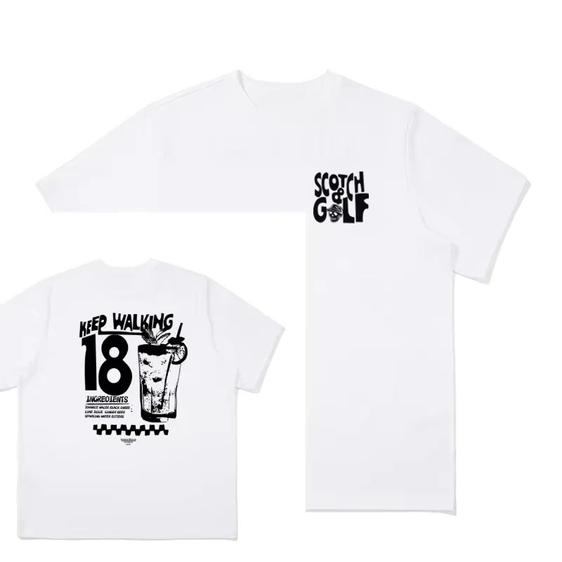 2025年新作18文字プリントTシャツY2Kアウトドアラウンドネック半袖服は軽くて快適です