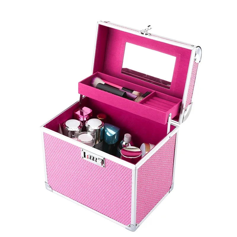 2024 New Fashion Professional Makeup Bag Women Cosmetic Case Female Korean Make Up Organizers Box Jewelry Box Storage Organizer