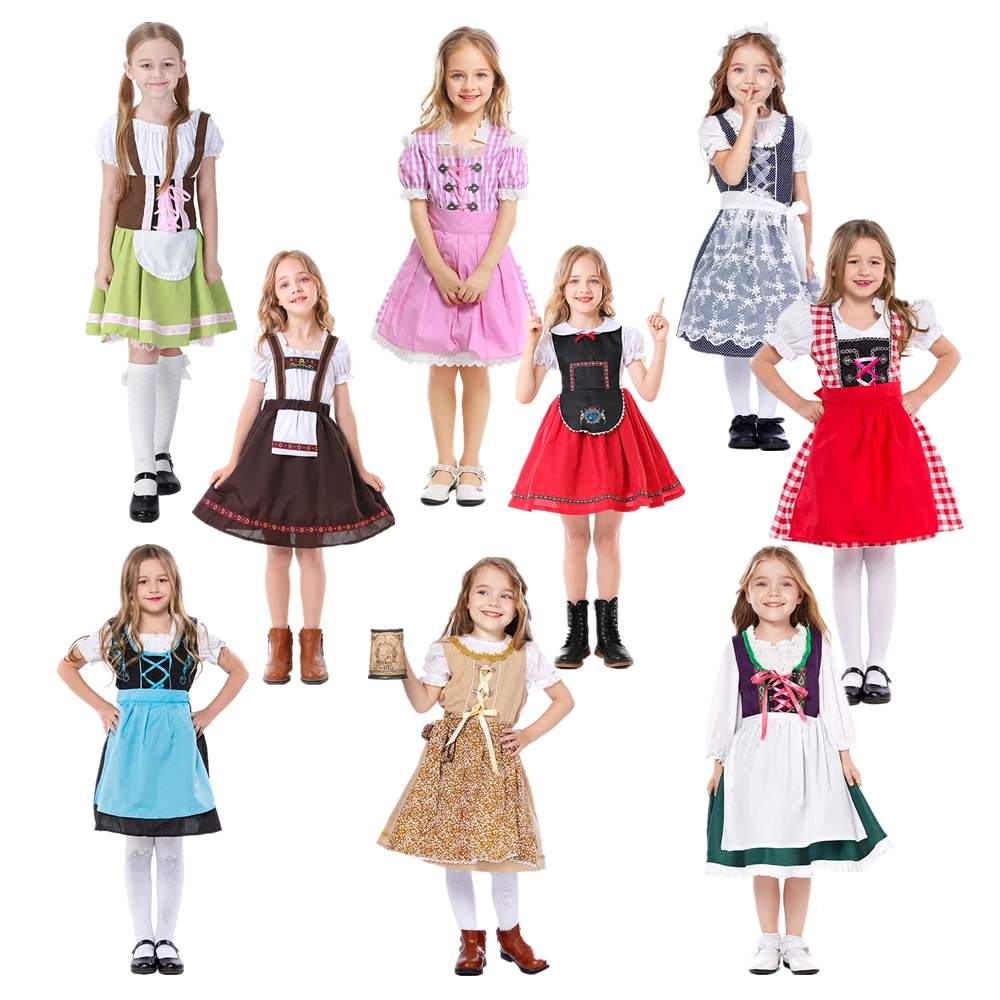 Deutsch Oktoberfest Kinder Kostüm Bayerischen Fantasia Festival Party Kinder Bier Mädchen Cospaly Kleid Mehrere Stile Zu Wählen Aus