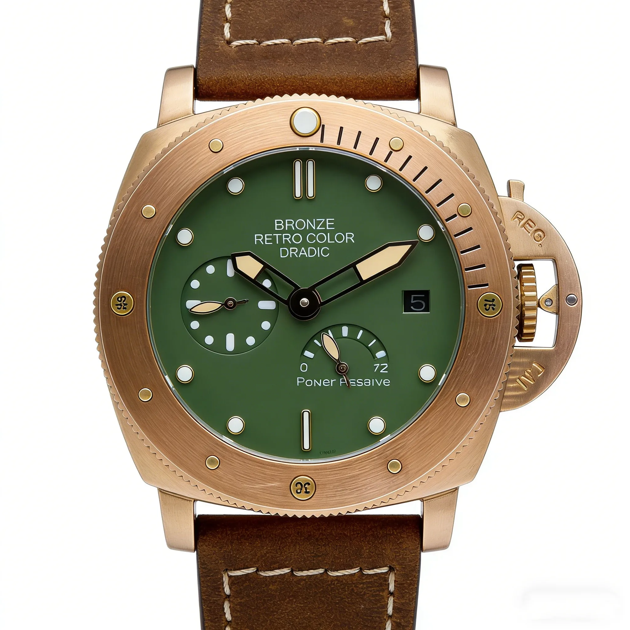 Tropic Strap Vintage - Vintage Bronze Men'S Watch Green Dial