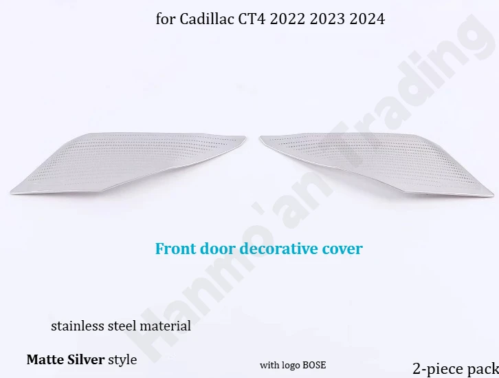 

for Cadillac CT4 2022~2024 Matte silver style door interior decoration frame/stainless steel modified accessories