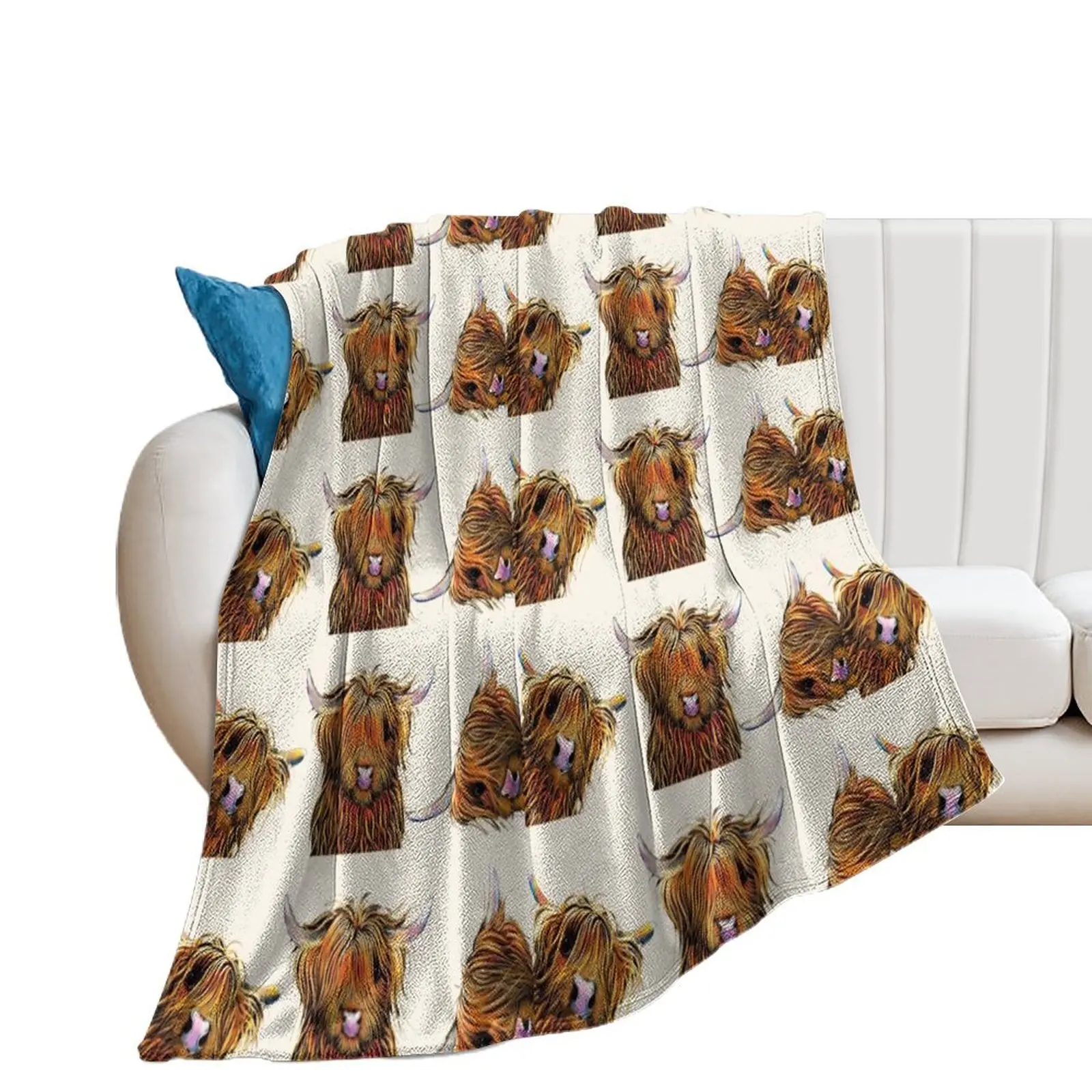 

HiGHLaND CoW PRiNT SCoTTiSH ' THe SCoTTieS ' BY SHiRLeY MacARTHuR Throw Blanket Custom Nap Blankets For Bed Blankets