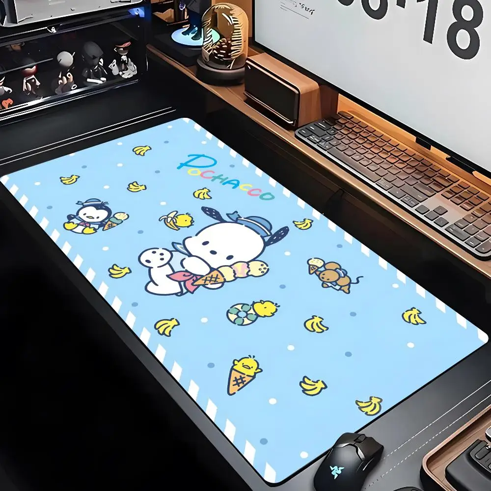 Pochacco Mouse Pad XXL Gamer Gaming PC Computer Otaku Locking Edge DIY Customized Photo Laptop Notebook Desk Mat