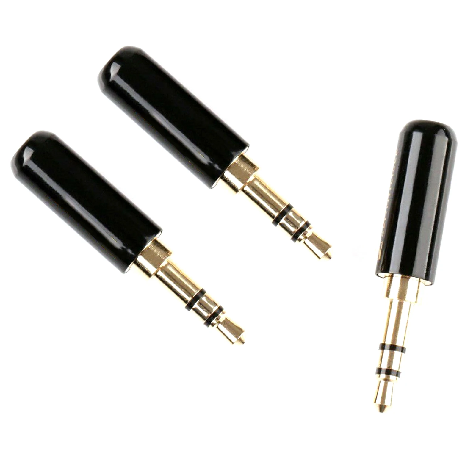 3Pcs 3.5mm Gold Plated Copper Male Stereo Mini Jack Plug Soldering Headphone Audio Solder Connector