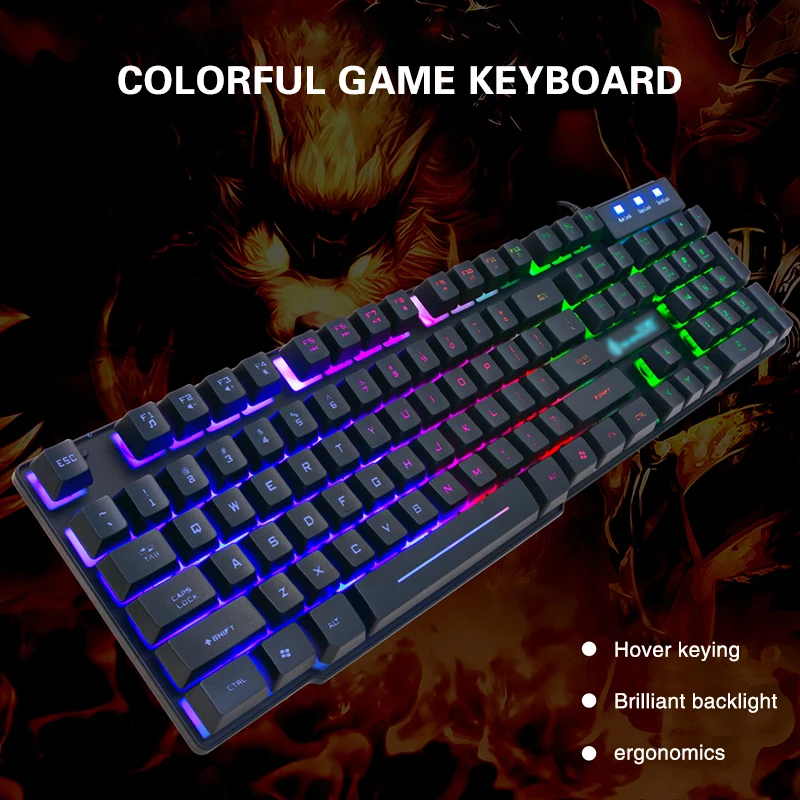 

K280 Mixed Light Mechanical Feel Keyboard Esports Gaming Keyboard Office Wired Usb Interface Keyboard