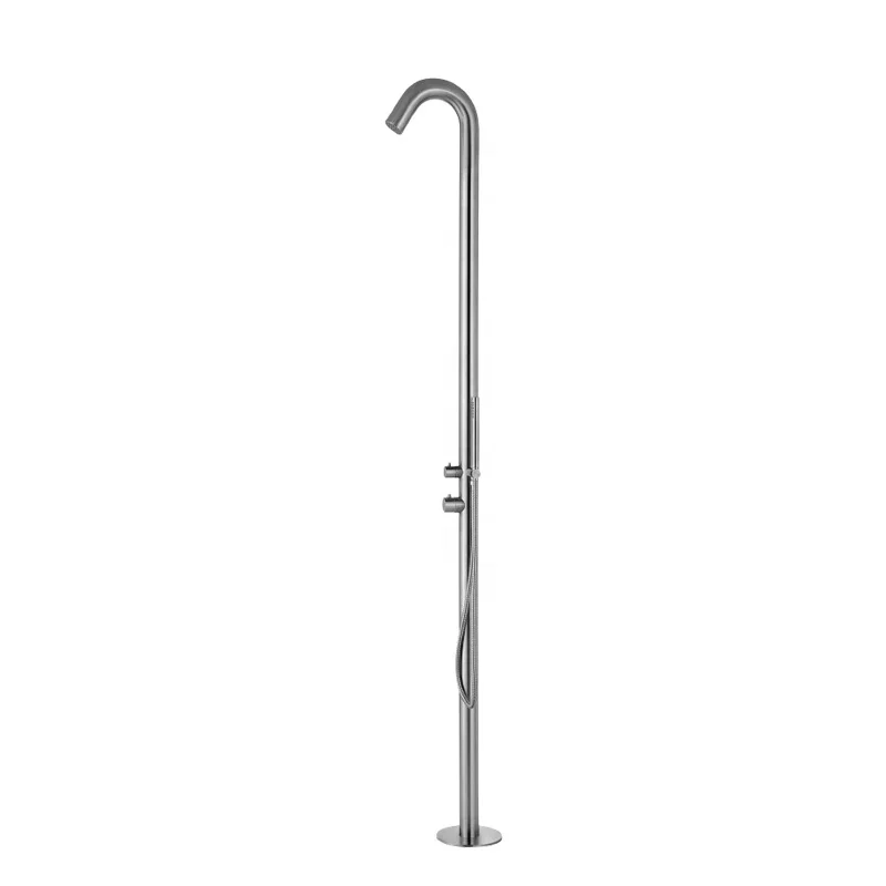 

Stainless steel bathroom shower column gooseneck spout vertical shower column