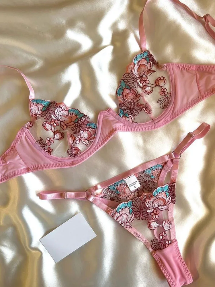 

Сексуальное женское белье с цветочной интимной аппликацией, чувственный прозрачный бюстгальтер с перспективой, женский бюстгальтер без косточек, эротическое нижнее белье для женщин