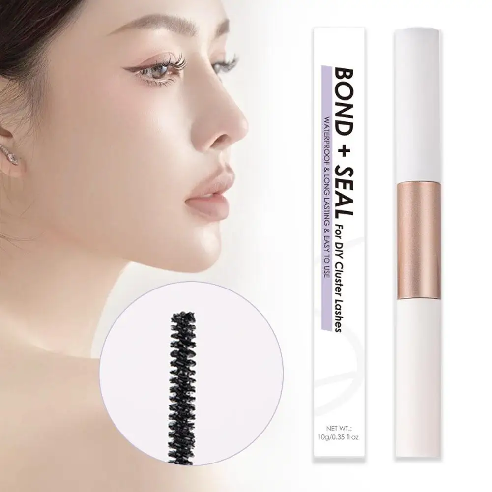 Pegamento de pestañas de larga duración, pegamento resistente al agua para racimo Individual, sin látex, 10ML, W5I9