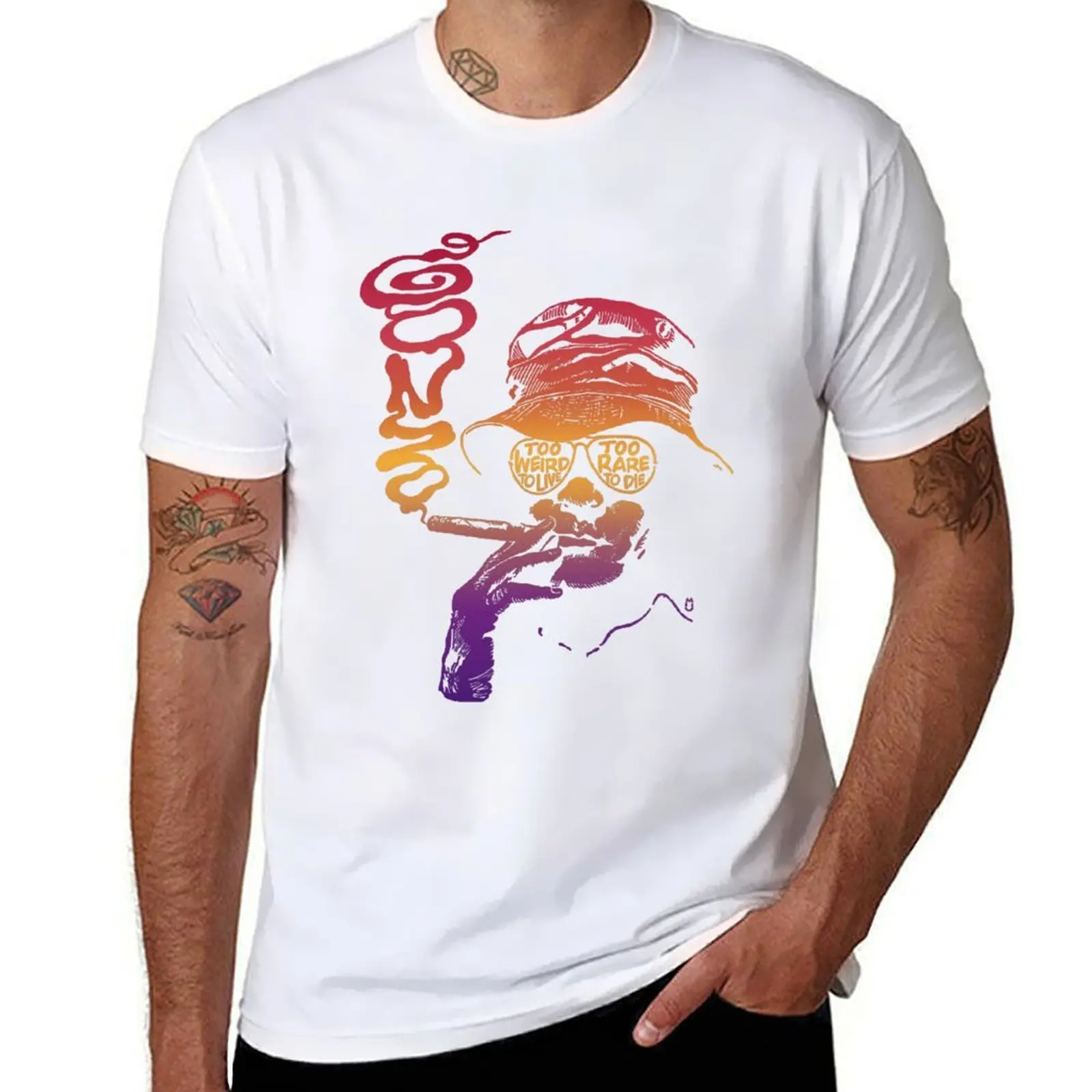 

Thompson Hunter - Hunter Thompson Psychedelic Gonzo T-Shirt g man t shirts for men t shirt men 100% cotton luxury brand T-Shirt