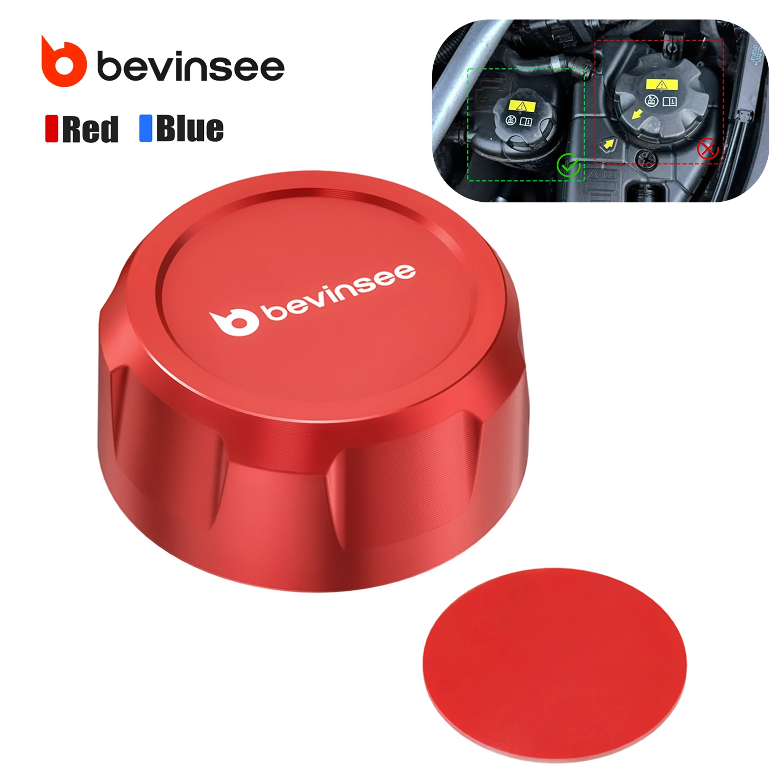 Charge Cooler Tank Cap Cover for BMW F20 F30 F31 F22 F87 M2 F82 M4 LCI G20 G22 X3 X5 X6 B48 B58 Engine,Reference for 17117639024