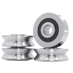V10371214 V Groove Sealed Ball Bearing (4PCS) 10*37*12*14 mm Pulley Wheel Bearings V6/3 V7/3 V8/3 Guide Track Rlooer Bearing