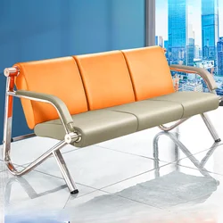 Three-person row chair hospital waiting area multi-person row chair stainless steel sofa waiting chair bank public seat