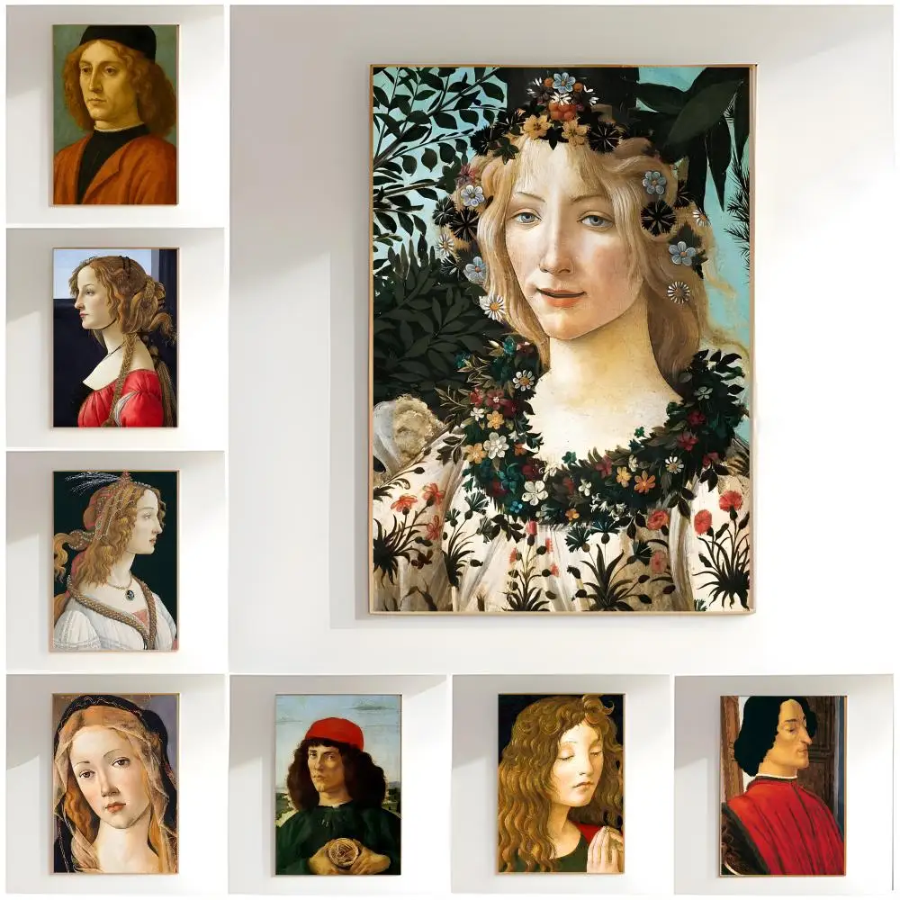 classic artist s-sandro botticelli Poster Classic Wall Art  Home Decor  Peel and Stick Unframed
