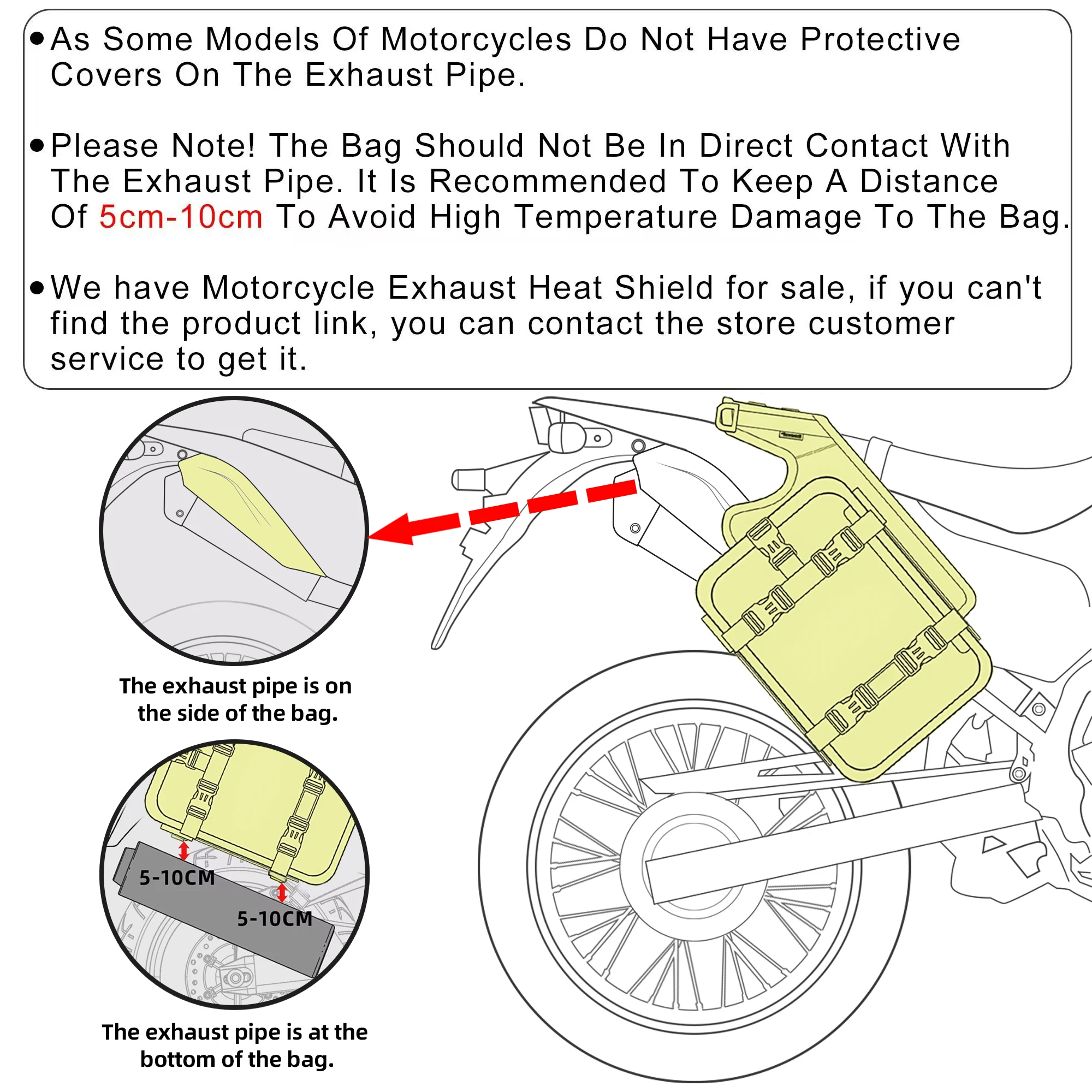 Rhinowalk Motorcycle Side Bag With Base Waterproof 6L/8L/10L/15L Motor Rear Seat Bag Rack Motocross Storage Backpack