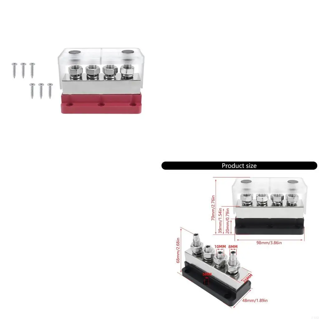 

600A Блок распределения питания с никелированной медной шинной автобусной планой и 4 шпильками для использования тяжелым для и