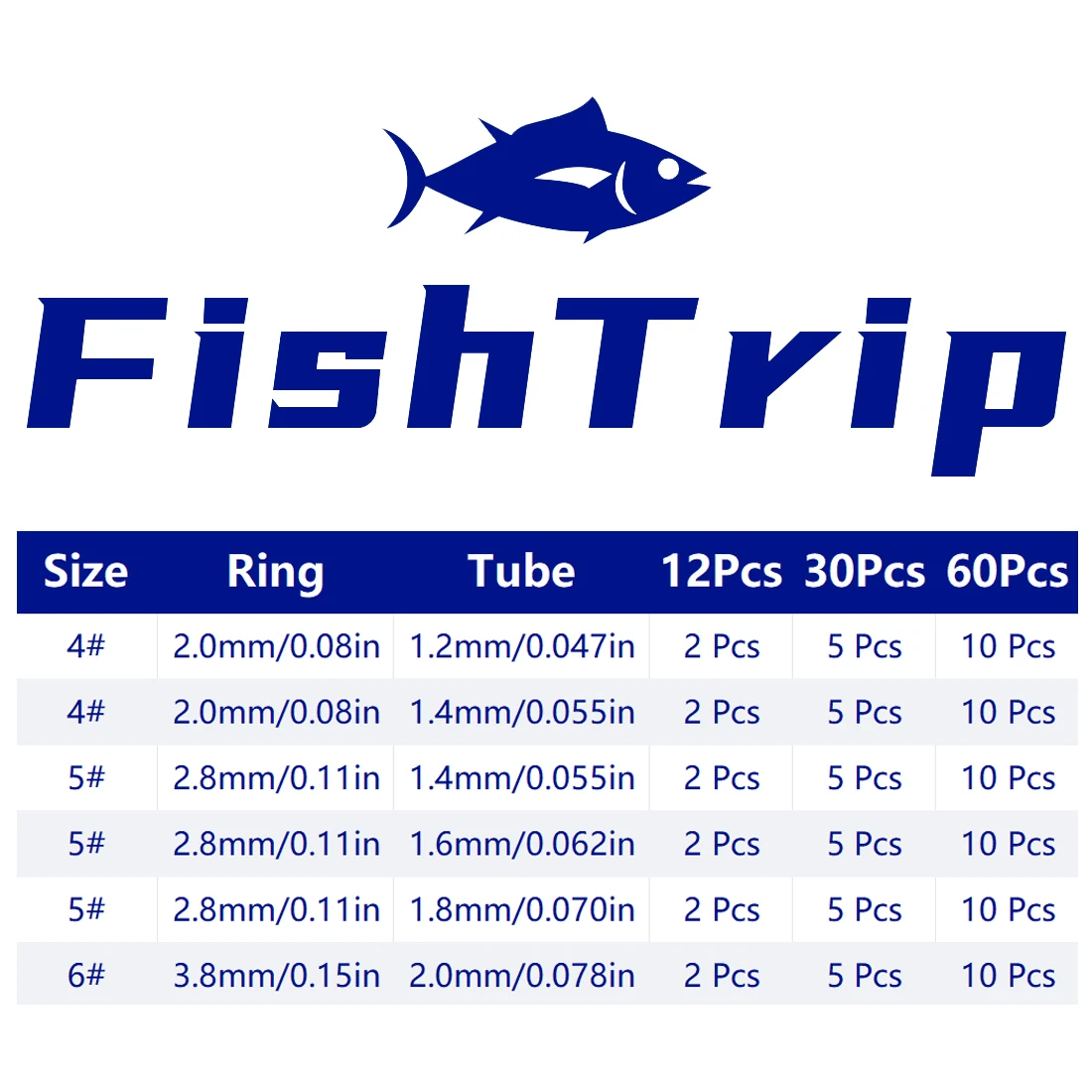 FishTrip Fishing Rod Tip Repair Kit Super Small Center Ring Tip Top MKT for Fine Rod, Rocky Rod, Freshwater & Saltwater Fly Rod