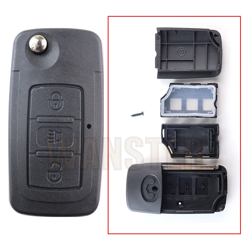 Funda con mando a distancia para llave de coche, carcasa para GWM Coupe Great Wall Haval H6 H3 H5 WINGLE STEED 5 6 H1 H4 H7 H9 F5 F7 H2S C30 C50, 3/4