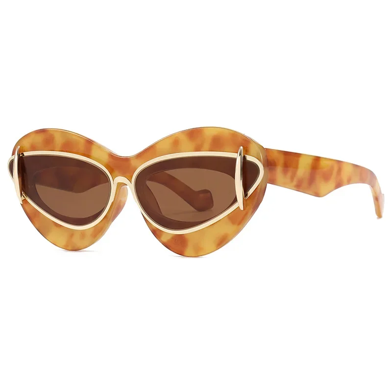 New Fashion Women Cat Eye Sunglasses For Men PUNK Luxury Brand Female Sun Glasses Y2K Vintage Eyewear Shades UV400 Oculus