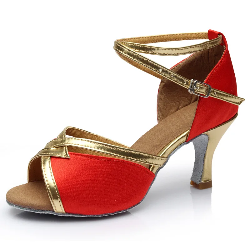 Ballroom Tango Latin Dance Shoes for Women Latin Salsa Dance Boots Ladies Party Samba Kizomba Dance Shoes Stage Sandals Pumps