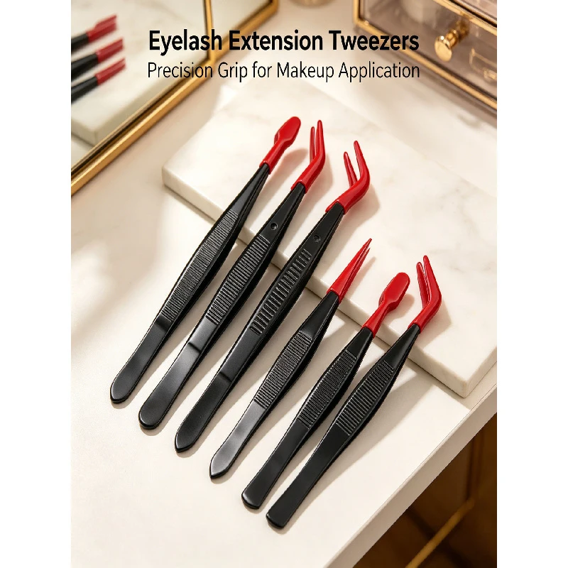 4Pcs Anti-Slip Dipped Tweezers Set, Stainless Steel Precision Clip for Collectibles, Beauty, Jewelry, Craft & Daily Home Use