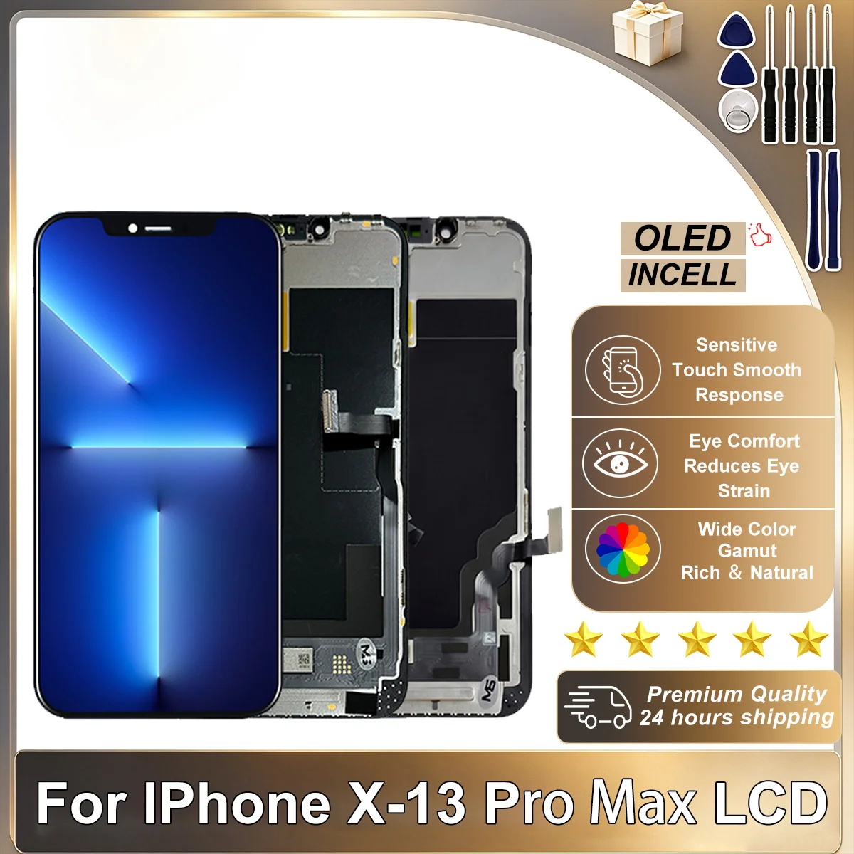 OLED For iPhone X XR XS Max LCD 13 Mini Display 3D Touch Screen For iPhone 11 12 13 Pro Max LCD Face ID Digitizer Screen INCELL