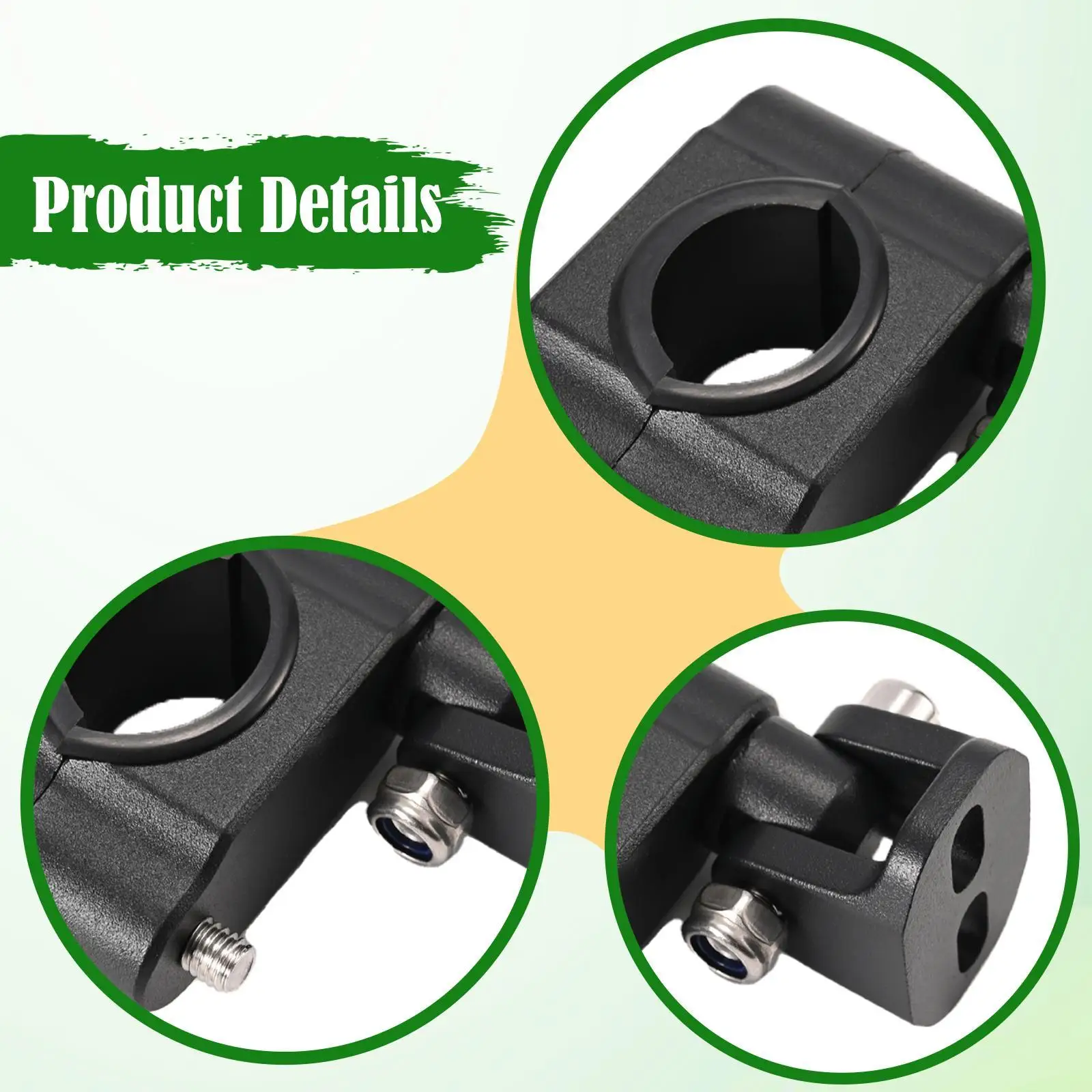 دراجة نارية ضوء تصاعد قوس مؤشر معدني حامل مصباح شريط الثور المشبك