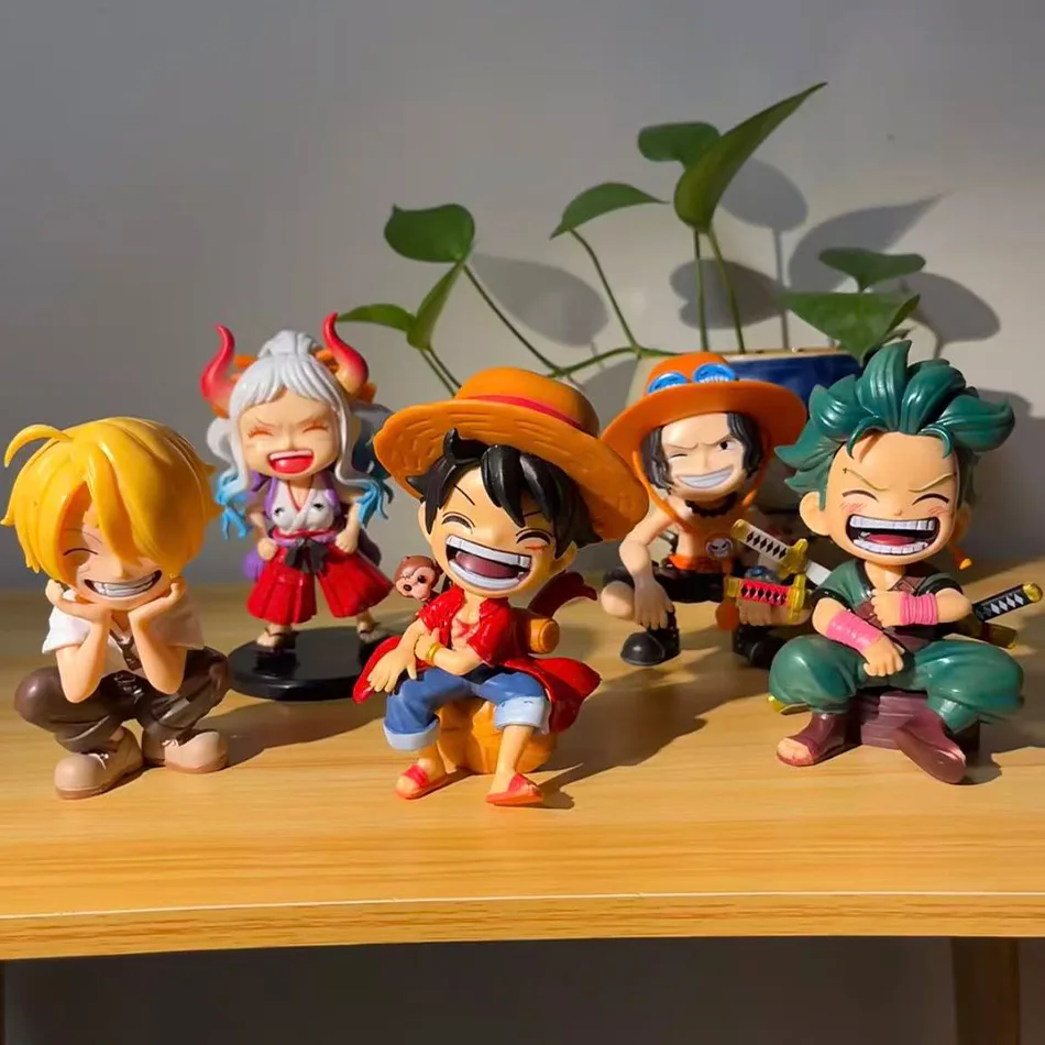 

Anime One Piece Monkey D. Luffy Roronoa Zoro Sanji Portgas·D· Ace Yamato Q Version Anime Figural Pvc Model SurpriseToy Xmas Gift