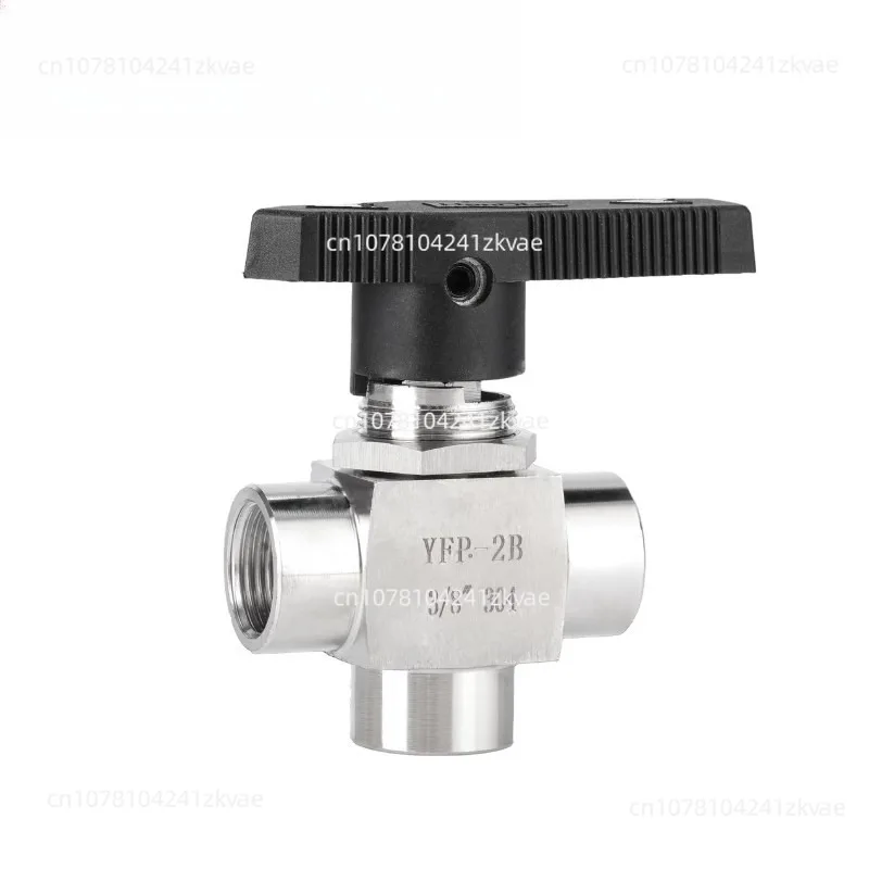 304 stainless steel inner wire three-way ball valve YFP-2B panel instrument valve L type 3 points