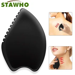 Gua Sha 페이셜 바디 마사지 도구, 독특한 9-Edge Gua Sha Bian Stone, Ridges가있는 3D Gua Sha Stone, Gua Sha Scraping 마사지 도구
