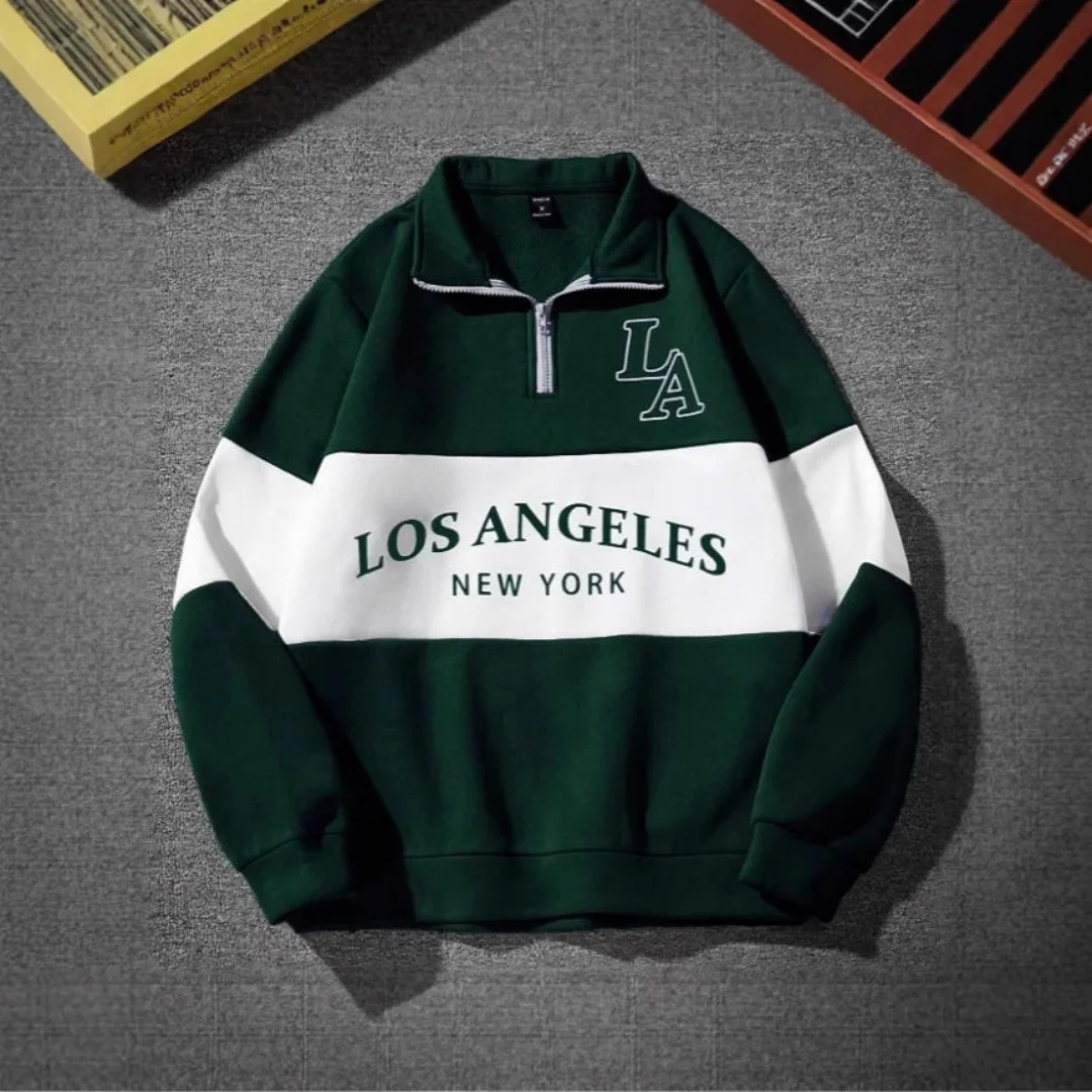 

Мужской осенний модный минималистичный наряд с буквенным принтом и вставками, свободный крой, топ с длинными рукавами, удобная повседневная одежда на каждый день