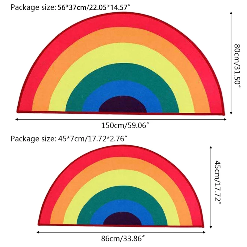 Houehold arco-íris área tapete colorido tapete capacho decoração decorativa