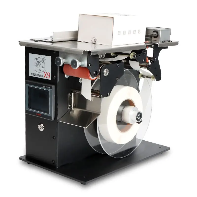 

Right angle sealing label labeling packaging box self-adhesive label labeling equipment semi-automatic labeling machine