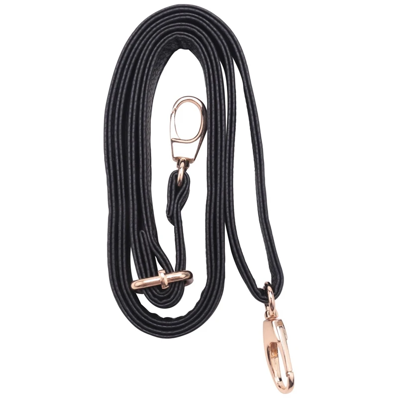 

10X DIY Replacement Leather Bag Shoulder Strap Handle Cross Body Adjustable 140 X 2Cm, Black