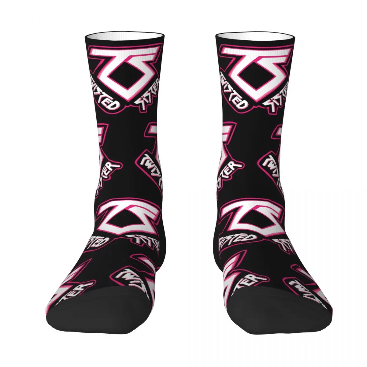 Heavy Metal Band Twisted Sister Socks for Women Men Merch Breathable Cozy Middle Tube Socks Sweat Absorbing