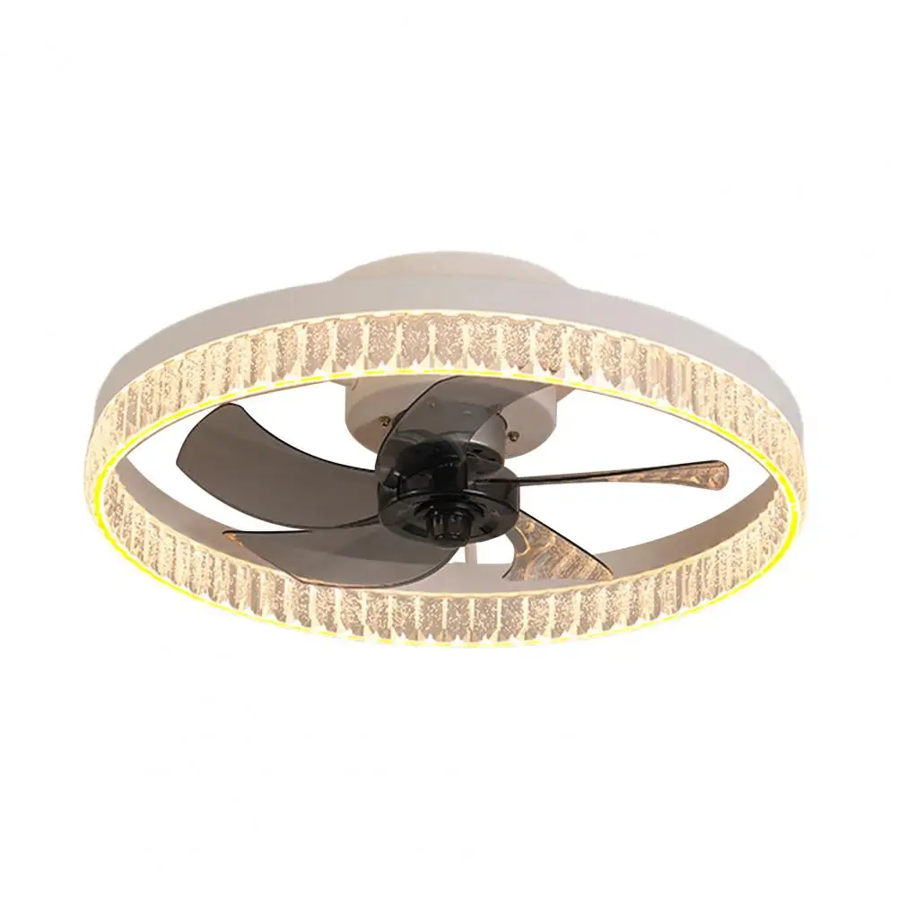 Ventilatore da soffitto con luci, ventilatore da soffitto da 20" con telecomando, ventilatore da soffitto moderno da incasso, ventilatore rotondo per camera da letto, soggiorno