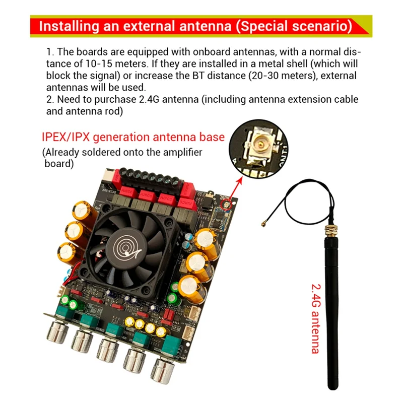 ABMF-New ZK-APTX3 Bluetooth アンプ 2.1 チャンネル 3D サラウンド サウンド サブウーファー 300Wx2+600W オーディオ パワー アンプ オーディオファイル