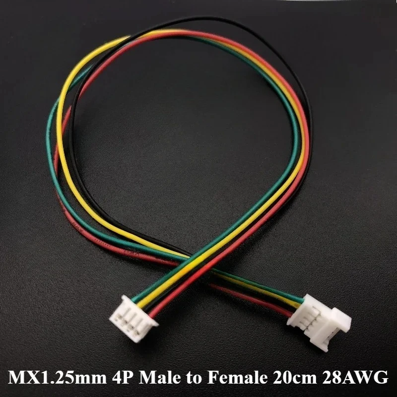 20/50Pcs MX1.25MM Male Head To Female Head 2P/3P/4P/5P/6P Terminal Wire Length 20CM 28AWG Electronic Wire Connector 3