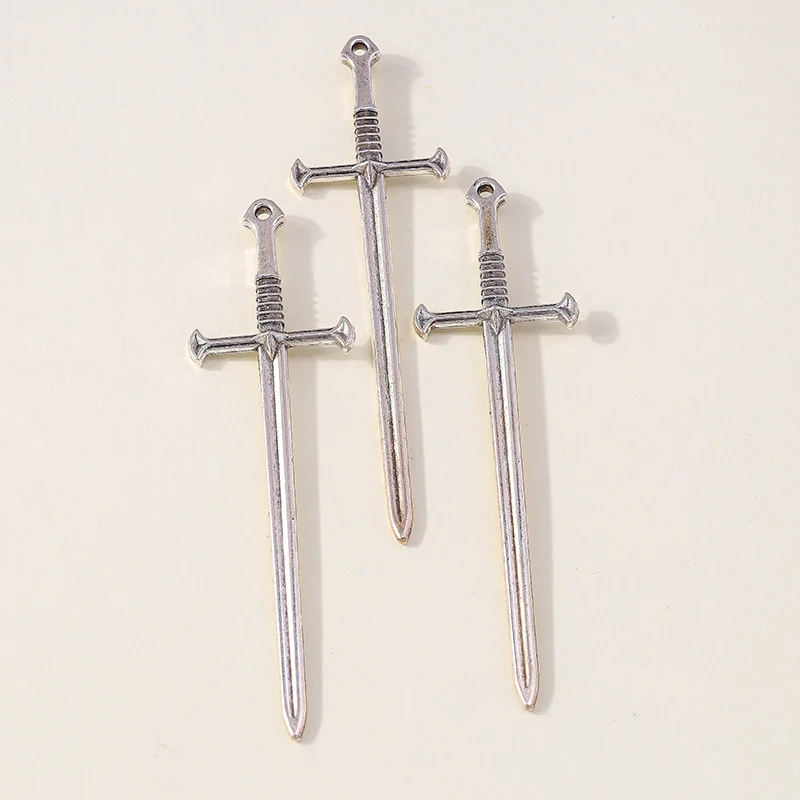 10pcs Steampunk Sword Cross Charms for DIY Crafting